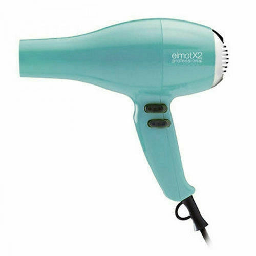Asciugacapelli Phon Professionale X2 Azzurro 2 Velocità 5 Temperature 1800 watt