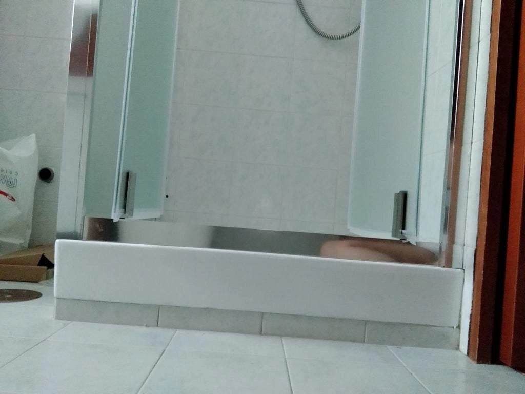 Box doccia Cristallo 6 mm 3 lati - Due Fissi piu' porta Saloon Opaco - Misura: 80 x 130 x 80 x190h
