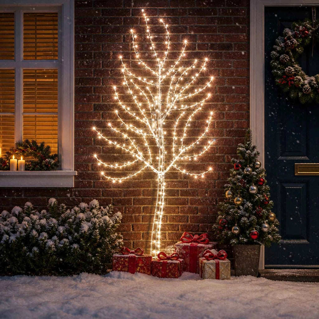 Albero di Natale da parete a LED 180 cm 200 LED Bianco freddo 42050791