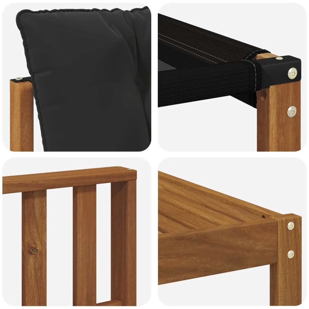 Set di divani da esterno con cuscino 5 pcs Naturale e Nero 3369167