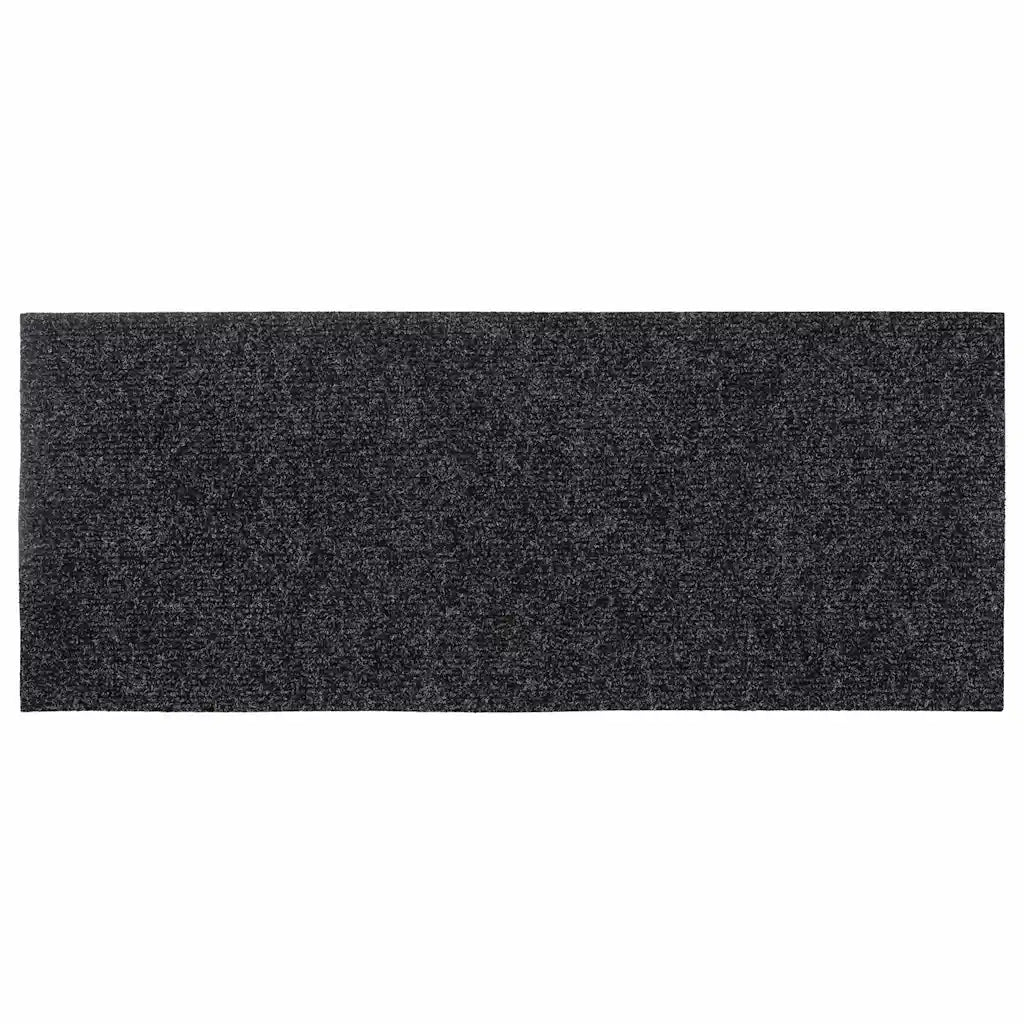 Tappetini per scale autoadesivi 30 pz | Gradini per Scale 60x25 cm Grigio Scuro rettangolari