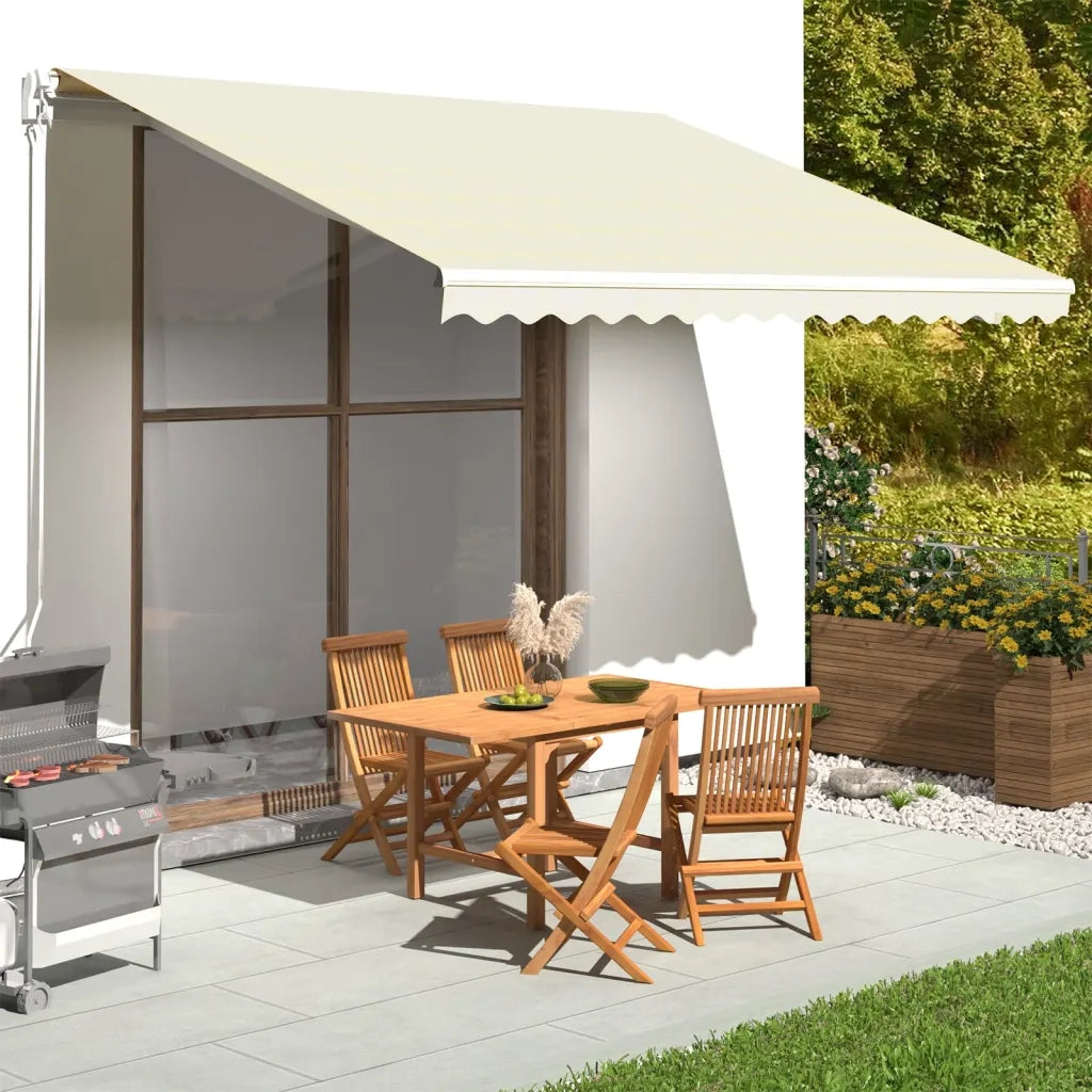 Tessuto di Ricambio per Tenda da Sole-Ricambio telo per tenda da sole Crema 4x3,5 m