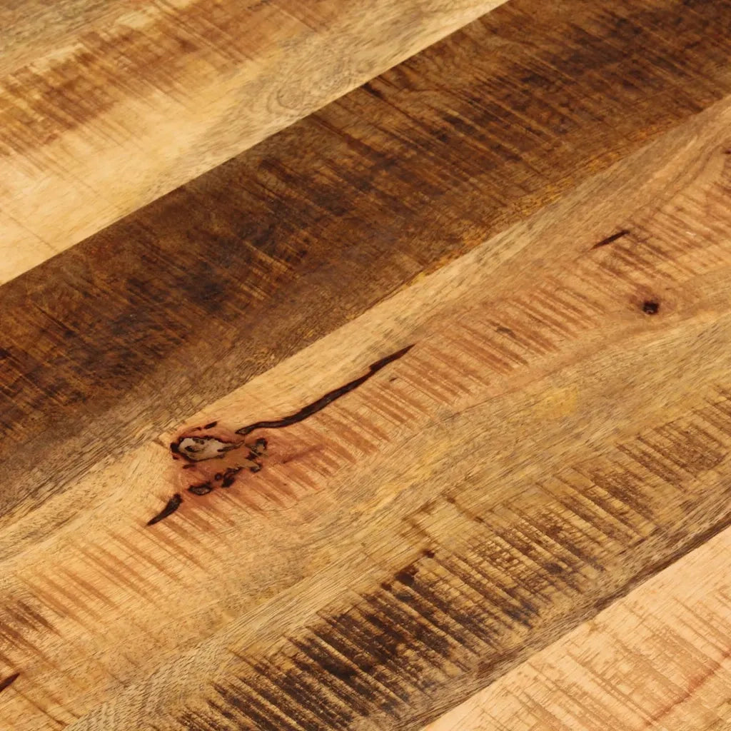 Piano per Tavolo Ø 80x2,5cm Rotondo Legno Massello Grezzo Mango 370013