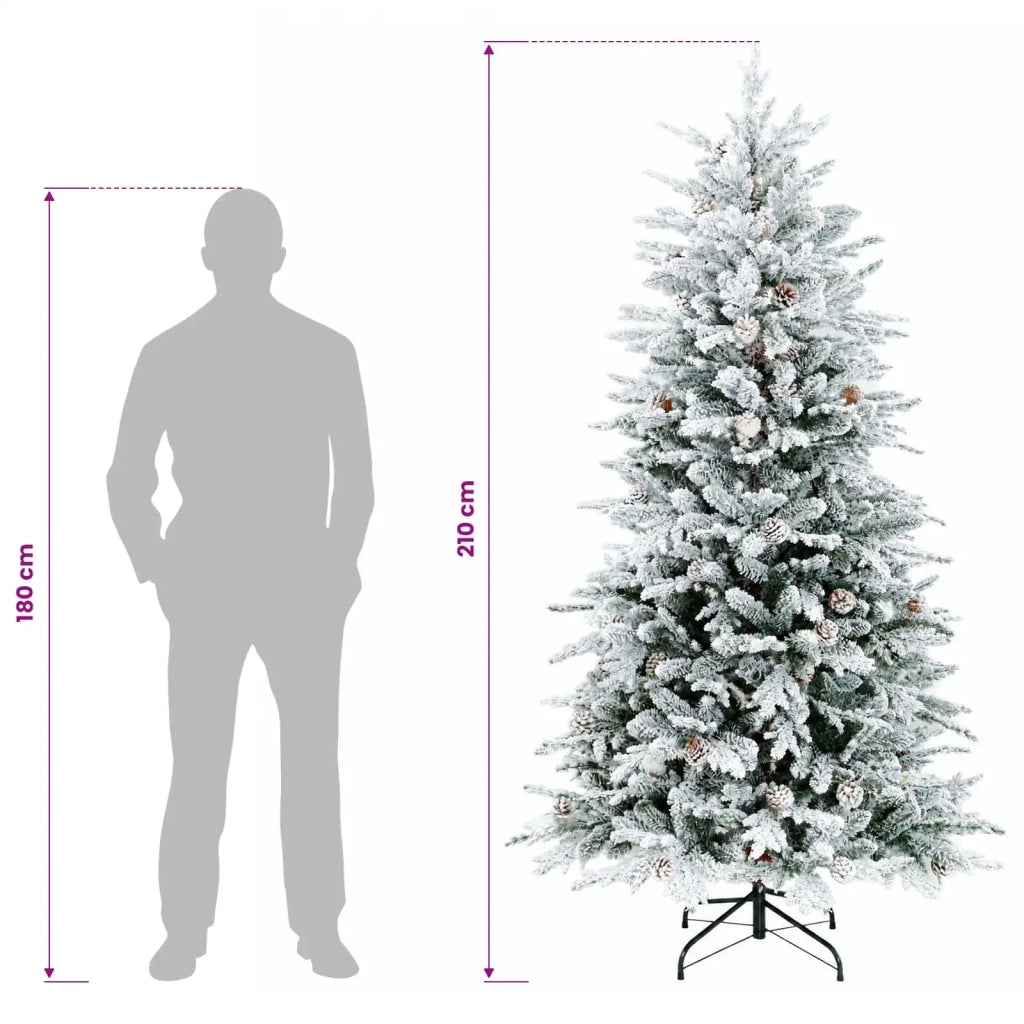 Albero di Natale Artificiale con Rami Pieghevoli 210 cm 42054509
