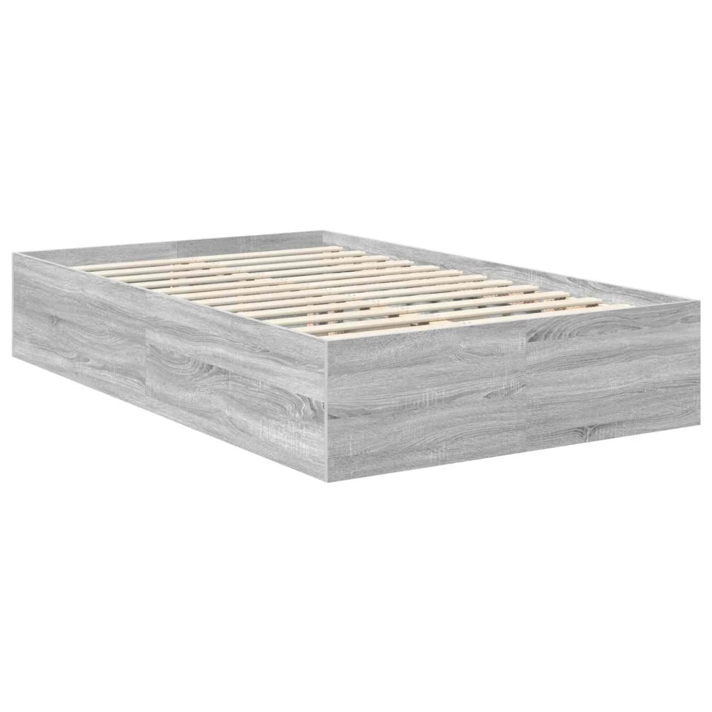 Struttura del letto con testiera Grigio Sonoma 135 x 190 cm 3408681