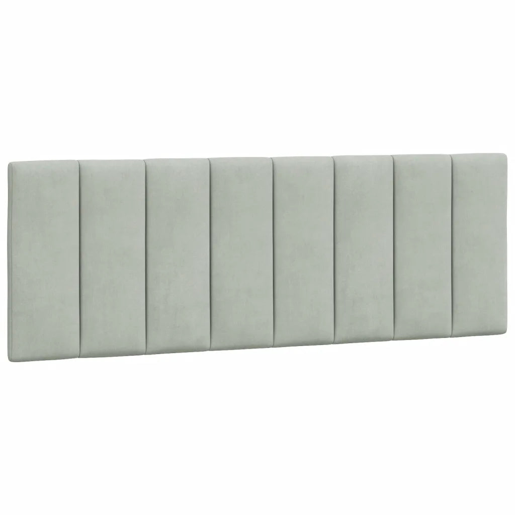 Cuscino Testiera Hanko Grigio Chiaro 137 cm in Velluto 376074