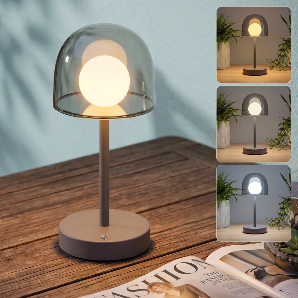 ZMH Lampada da Tavolo LED Ricaricabile Touch Dimmabile Sabbia per Camera Letto