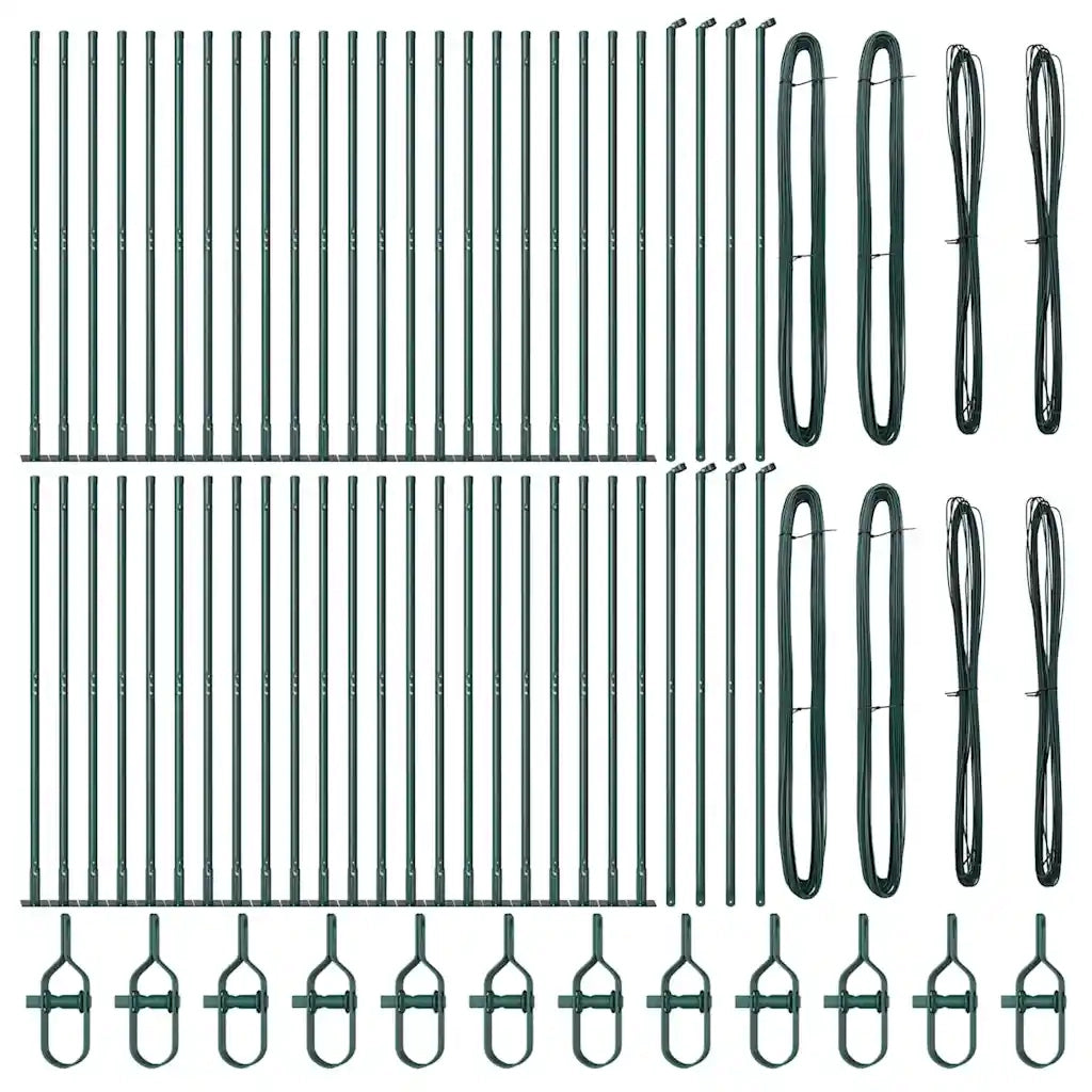 Palo della recinzione 52 pcs Grigio 3,2 x 3,2 x 150 cm