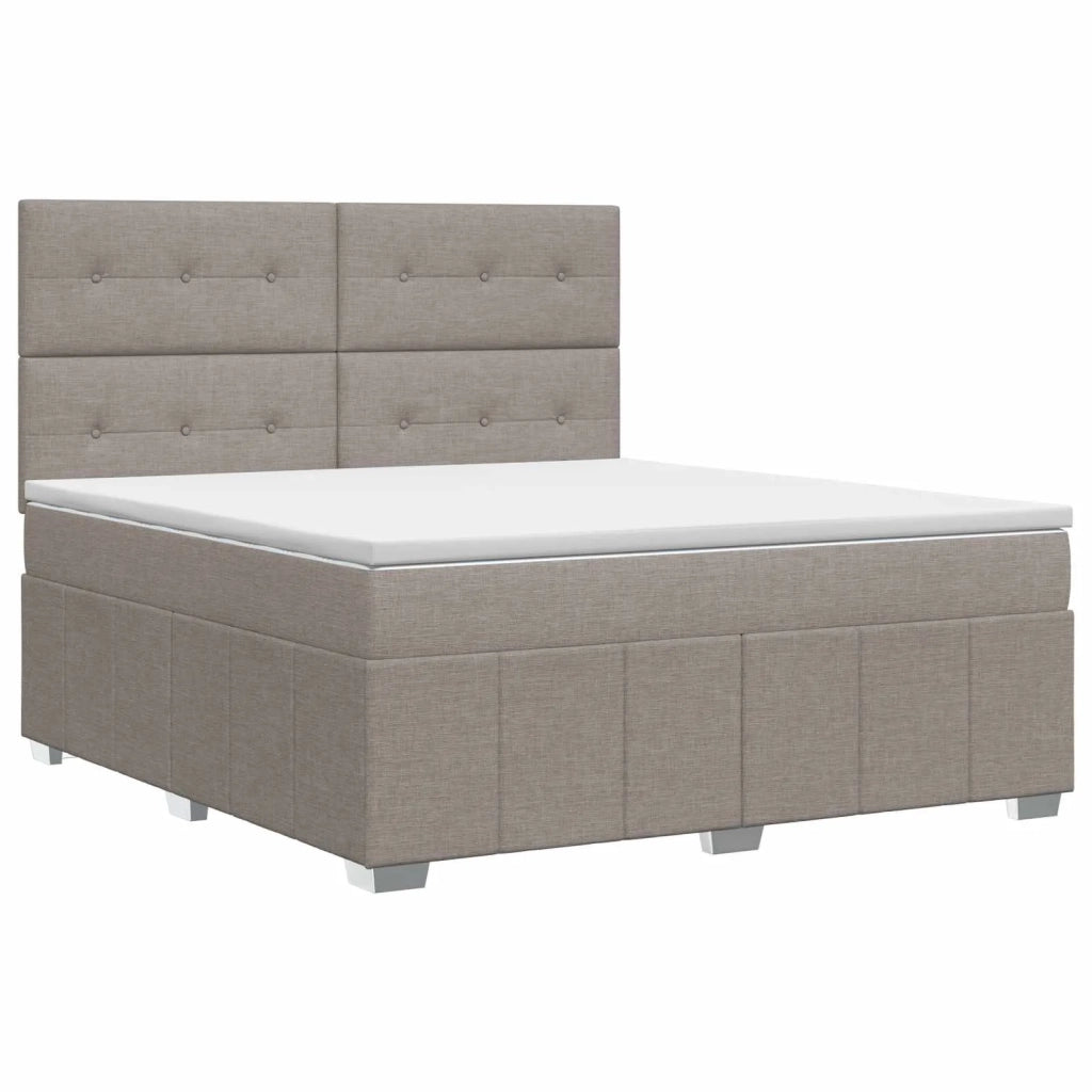 Letto box spring con materasso Tortora 140 x 200 cm Tessuto 3454159