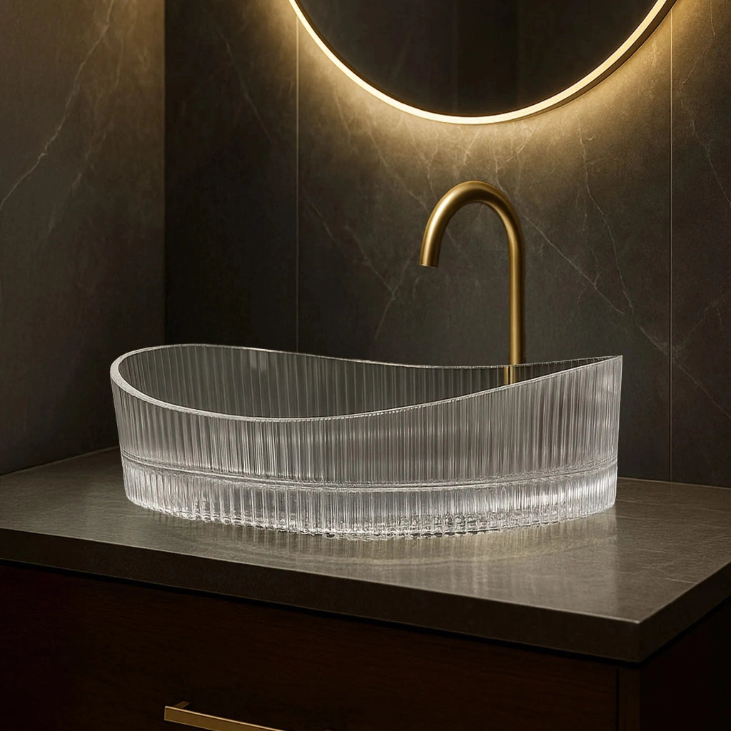 Lavabo Da Appoggio Rea Harper Transparent