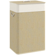 Cestino Lavanderia 72L con Coperchio e Maniglie ¨C Minimal ¨C 40x30x60 Naturale
