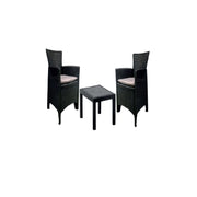 SET DA GIARDINO ANTRACITE CON CUSCINI  3 PEZZI FOREST