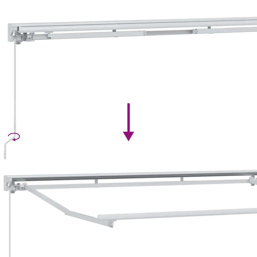 Tenda retrattile manuale Arancione, Grigio, Blu, Bianco 3420297