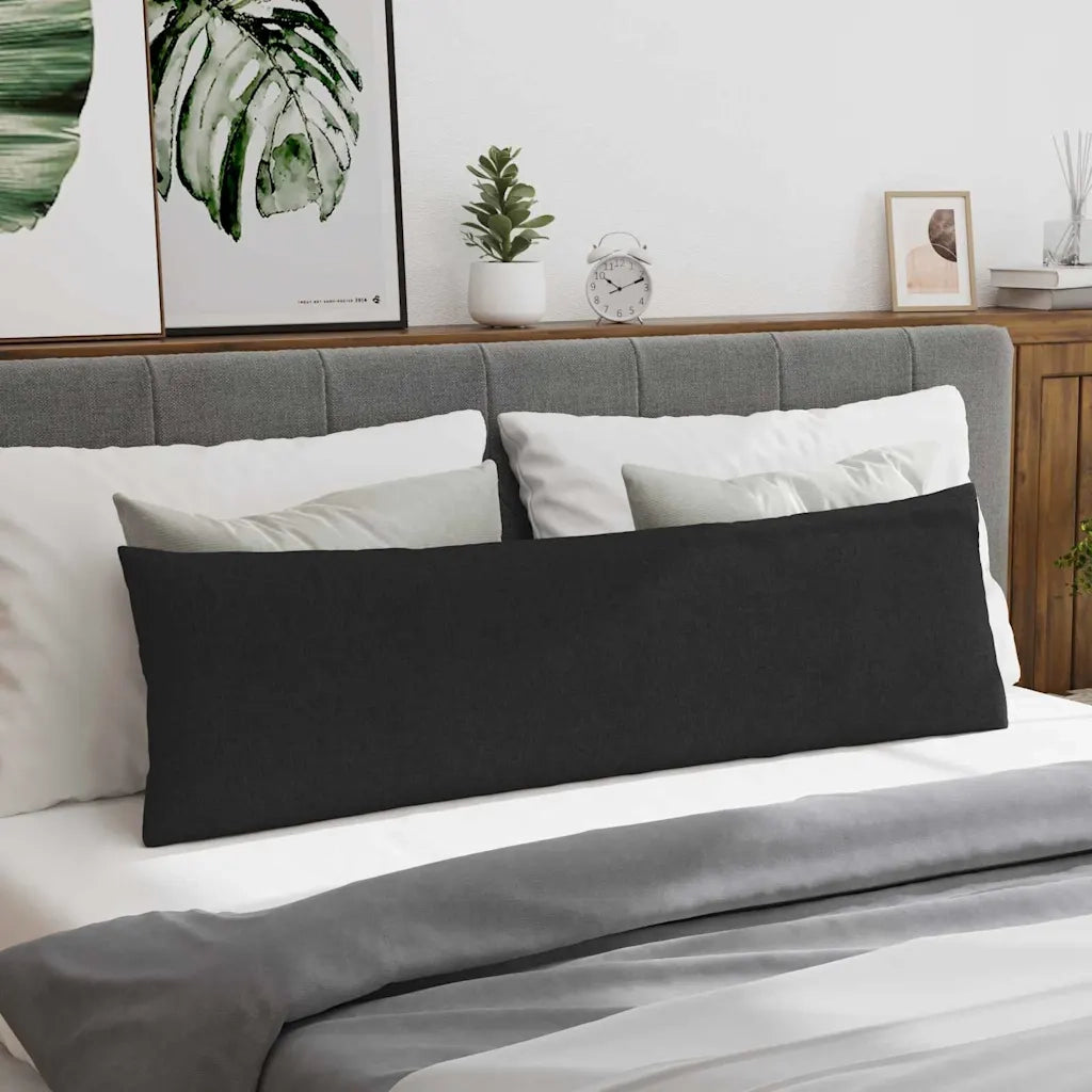 Cuscini da Divano 2 pcs Nero 145 x 40 cm Tessuto 42013827