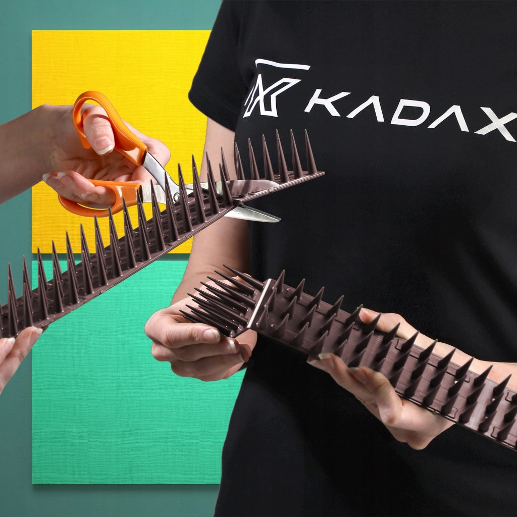 Punte anti-piccioni KADAX, 51 cm, in plastica densa e resistente, 48 pezzi