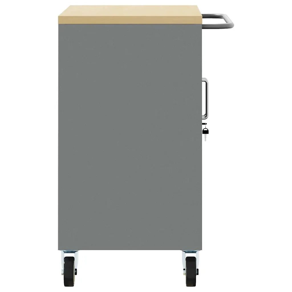 Banco da lavoro con lo scaffale Nero e Grigio 75 x 45 x 85 cm CFW6927543