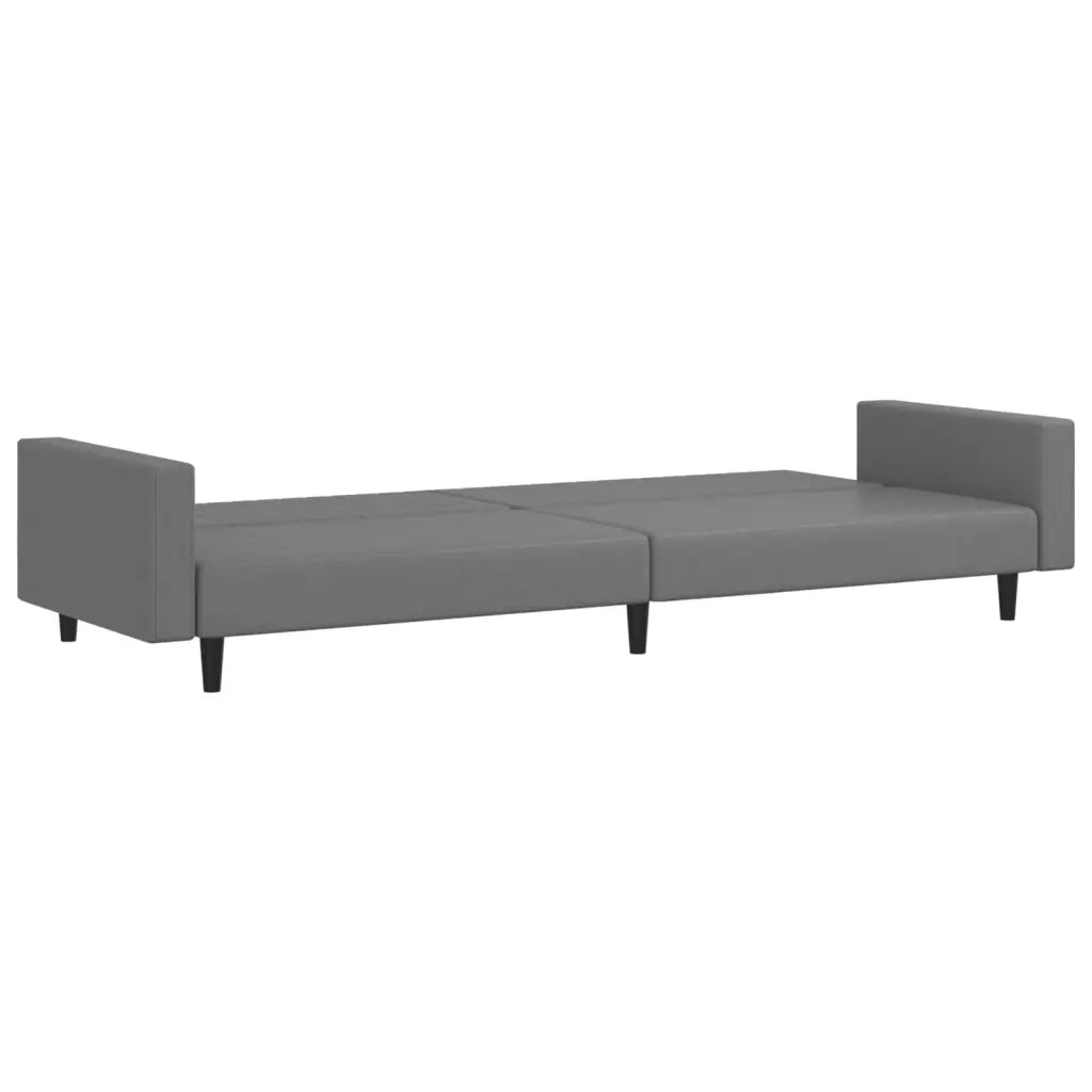 Divano letto | Sof¨¤ letto | Letto singolo a 2 Posti Grigio in Similpelle