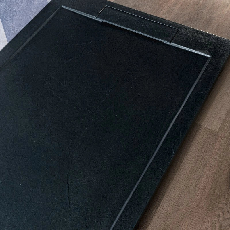 Piatto Doccia Resina Antracite 70x180 Cm Rettangolare Effetto Pi