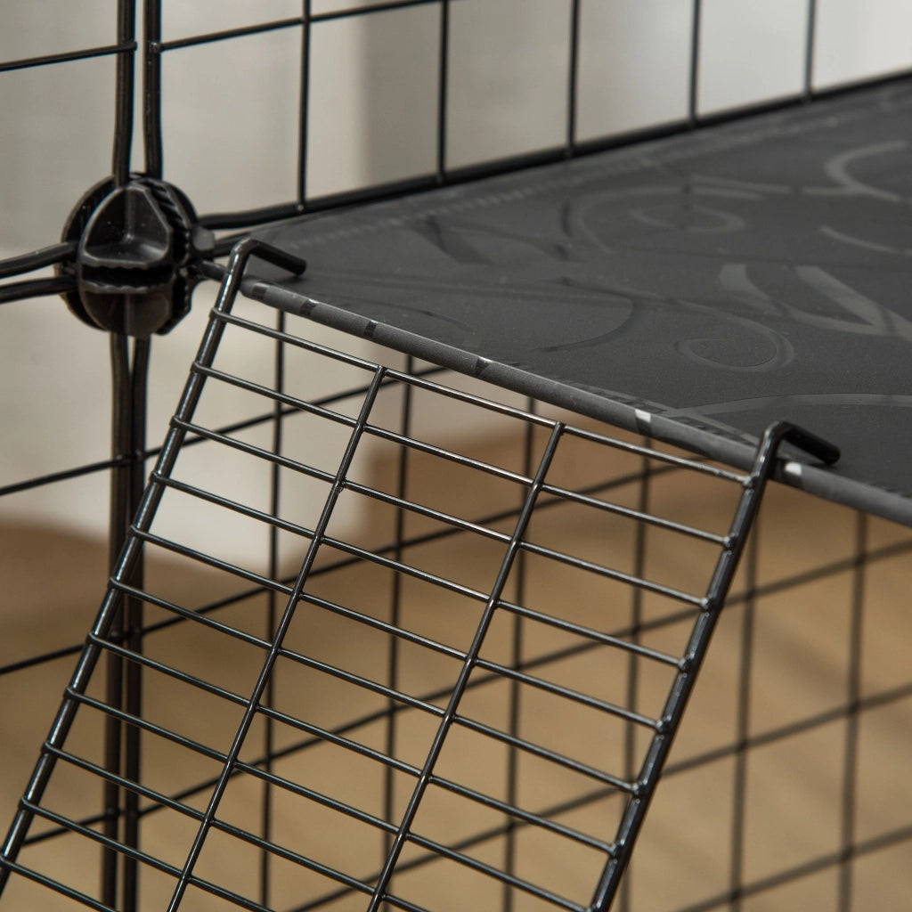 Recinto per Animali Domestici Modulabile ¨C Minimal ¨C 105x105x70 cm Nero