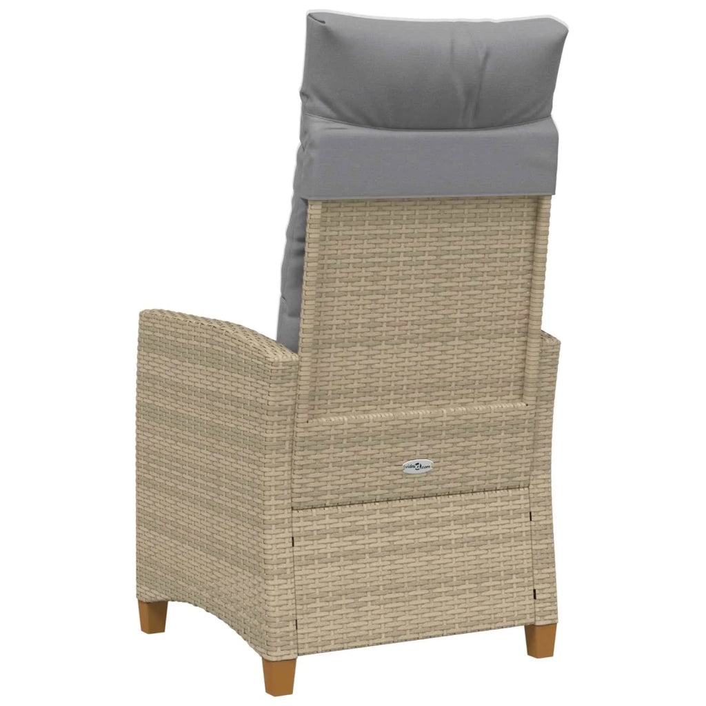 Poltrona reclinabile con tavolino 62 x 64 x 112 cm polyrattan CFW2343824