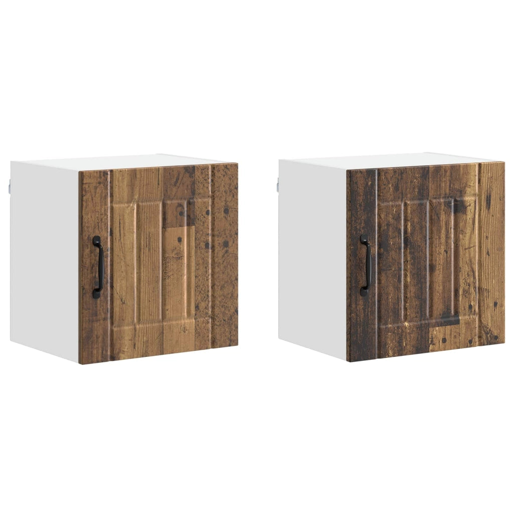 Set di 2 armadietti da parete per cucina pratici moderni 40 x 31 x 40 cm in legno ingegnerizzato vecchio 02_0053920