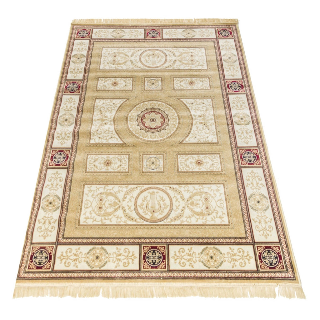 Tappeto RUBINE 350 Imperial ORO cm.120x160 disegno classico persiano stile orientale tradizionale. Tappeto salotto, soggiorno, camera da letto, ingresso, corridoio.