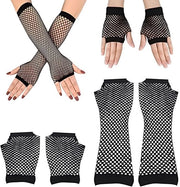 Manopole senza dita - Lunghe/ Corte manopole - Manopole nere - Buona elasticità - Comfortevole comfort di portata - Manopole