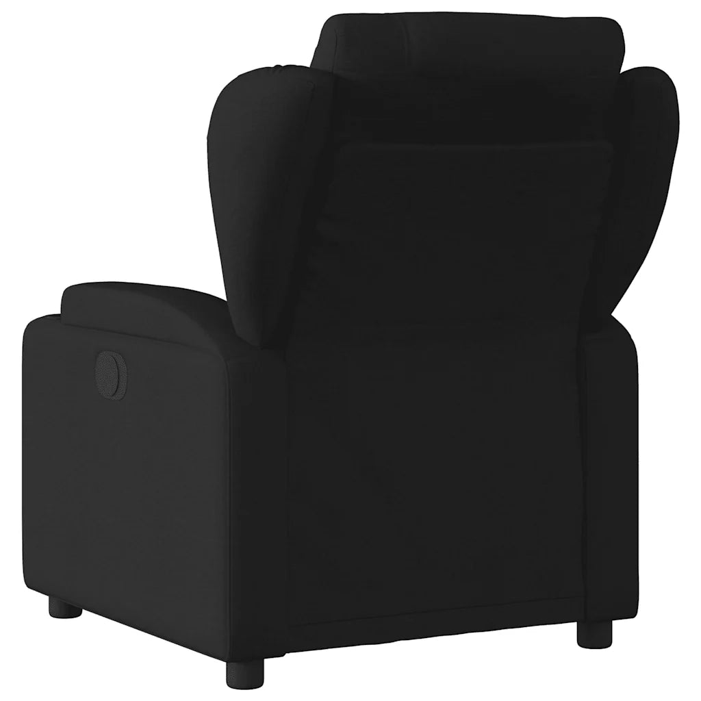 Poltrona Massaggiante | Sedia Relax Reclinabile Elettrica Nera in Tessuto