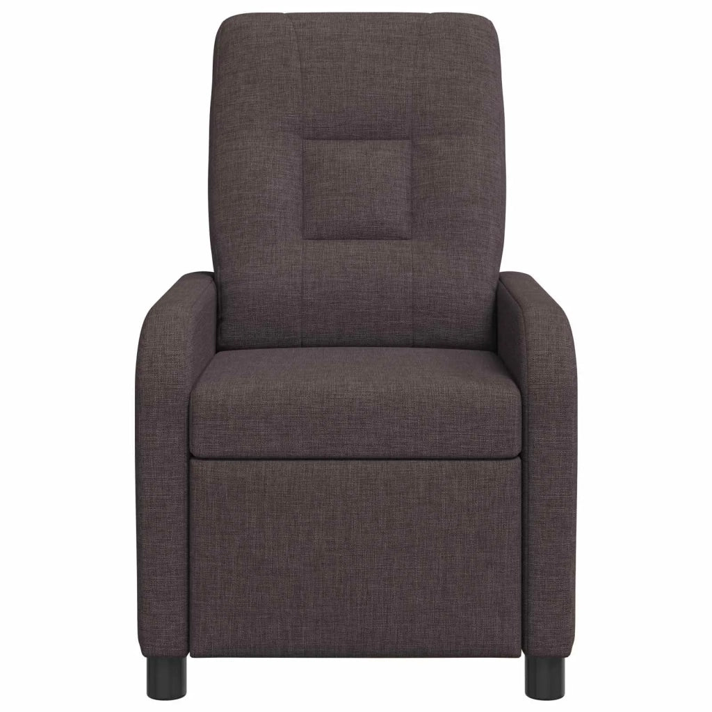 Poltrona Massaggiante Marrone Scuro Tessuto 42035037