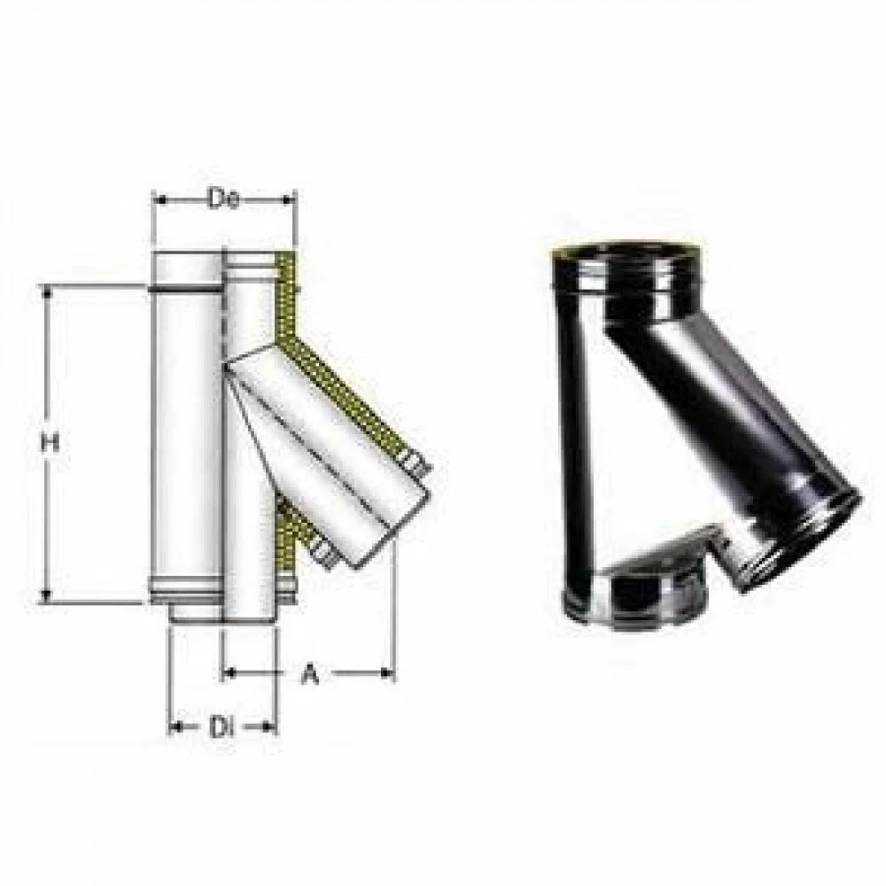 Inox doppia parete aisi 316 racc ordo a 135 braga d.130 180 b01lx