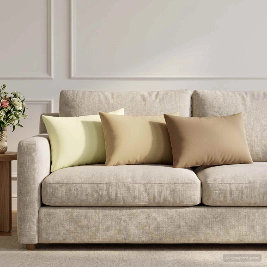 Cuscino 2 pz HEERLEN Beige 40 x 60 cm Poliestere 925095
