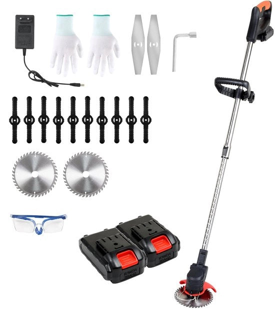 Tagliaerba batteria 21V, model senza fili con batteria doppia per manutenzione del giardino