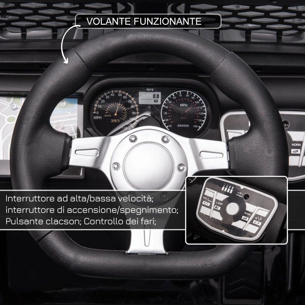 Macchina Elettrica per Bambini 12V Nera