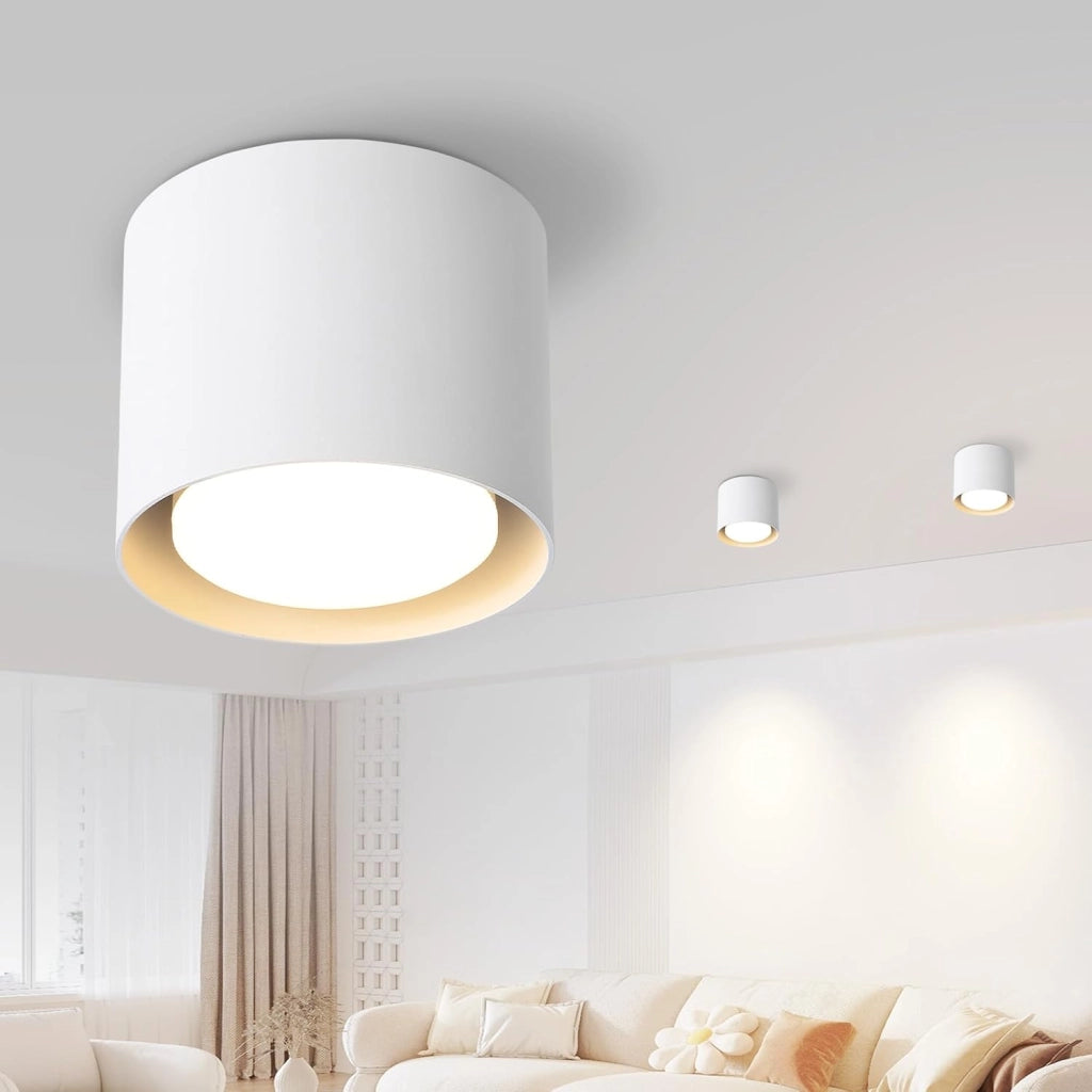 ZMH Lampada da soffitto LED moderna bianca rotonda 5W per camera letto