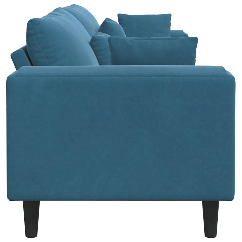 Divano Blu 250 x 77 x 76 cm Velluto 3335152