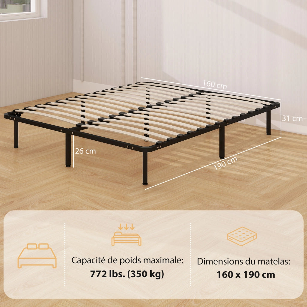 Letto matrimoniale contenitore ¨C Xylo ¨C legno massello nero con rete a doghe 160x190 cm