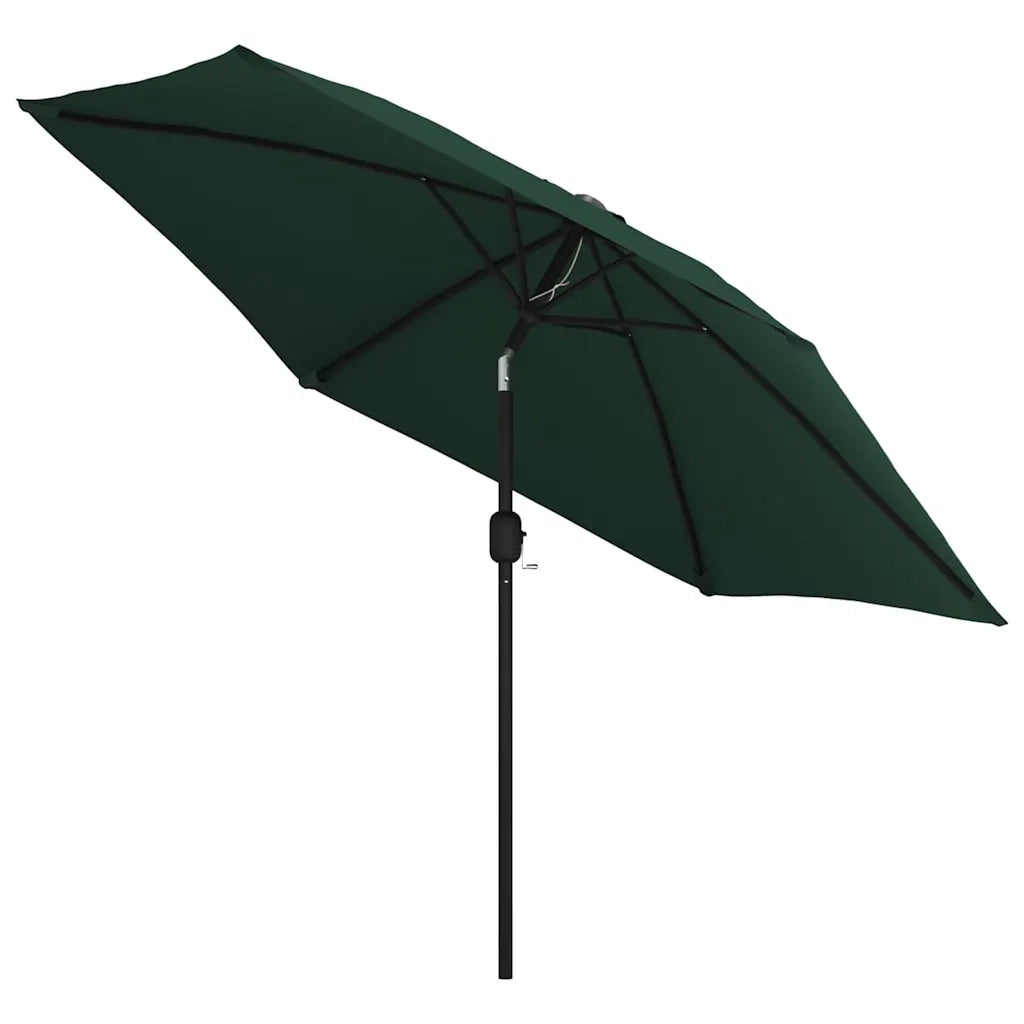 Ombrellone da giardino-Parasole verde 3 m palo in acciaio