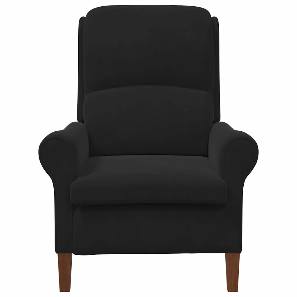 Poltrona | Sedia Relax Nero Velluto