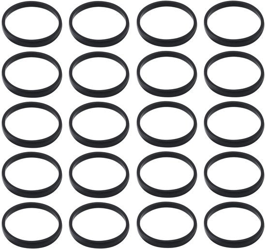 Trasimetalli 20 pezzi - Gomma - 17x15x2mm - Compatibile con L6241/L5716 - Maggior presa - Stabilità di curva - Trasimetalli per modelli ferroviari