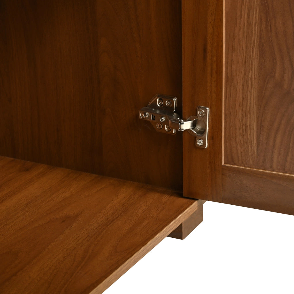 Armadio guardaroba 115;5x38;5x194;5 cm con specchio e appendiabiti in MDF noce HOMVRA