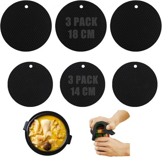 Set di supporti e asciugamani per pentole - 6 pezzi - resistente al calore - silicone