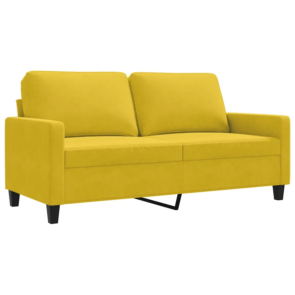 Divano a 2 Posti giallo 140 cm in Velluto 359205