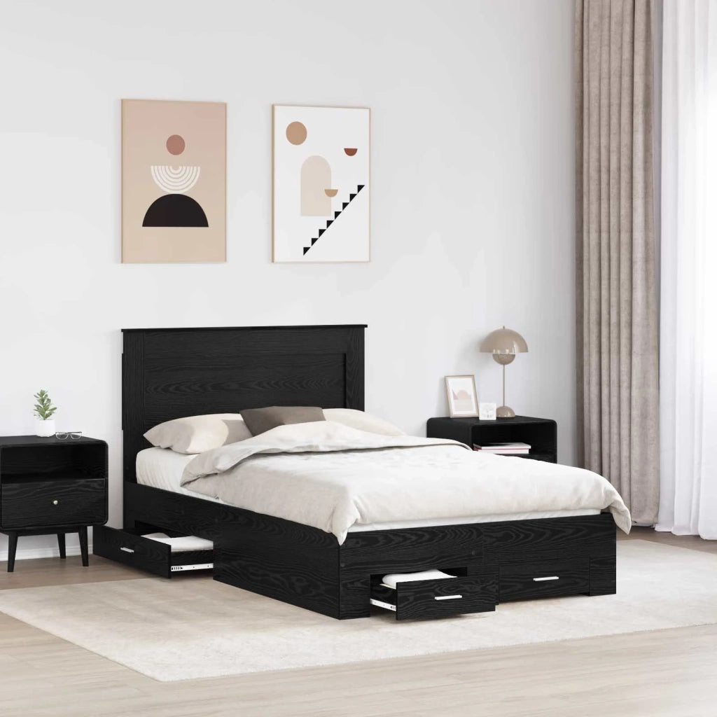 Struttura del letto con cassetto con testiera Legno multistrato