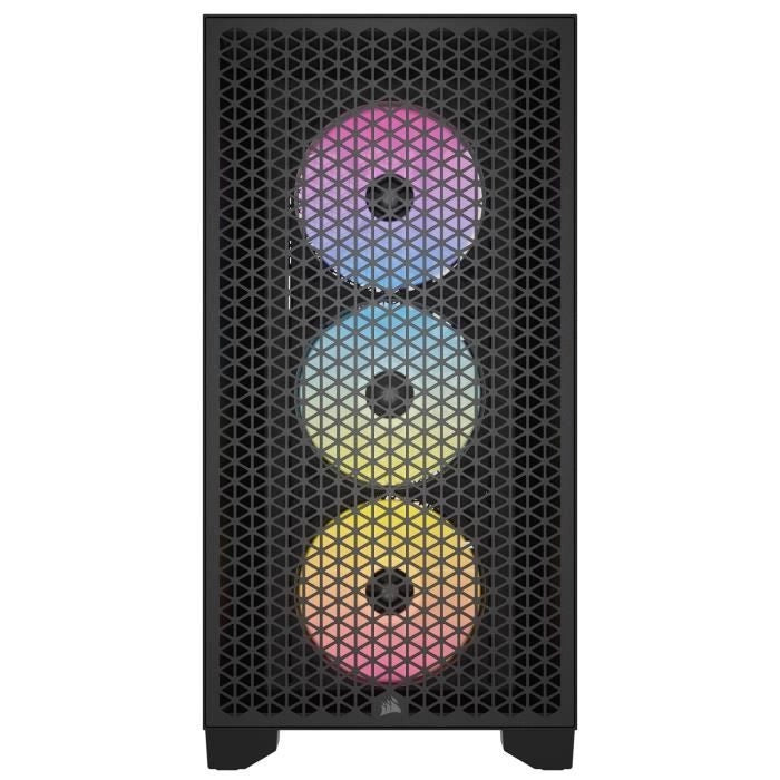 Case PC - CORSAIR - 3000D RGB AIRFLOW - Mid-tower ATX - 3 ventole AR120 RGB - Nero - (CC-9011255-WW)
