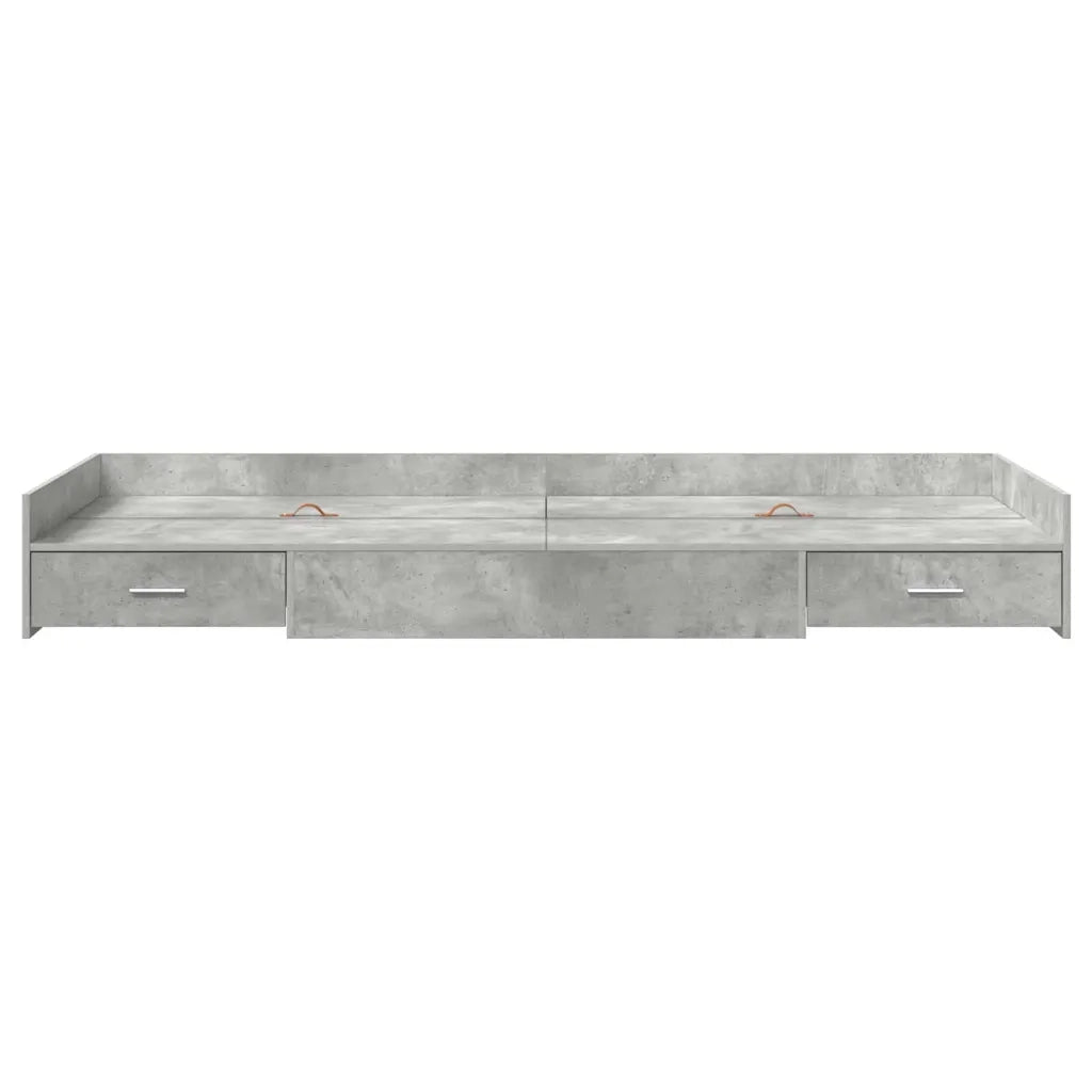 Letto singolo | Letto per adulti | Struttura del letto con testiera Grigio cemento 80 x 200 cm