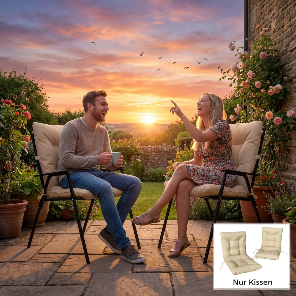 Cuscino da esterno con schienale e lacci ¨C zephmum ¨C Beige