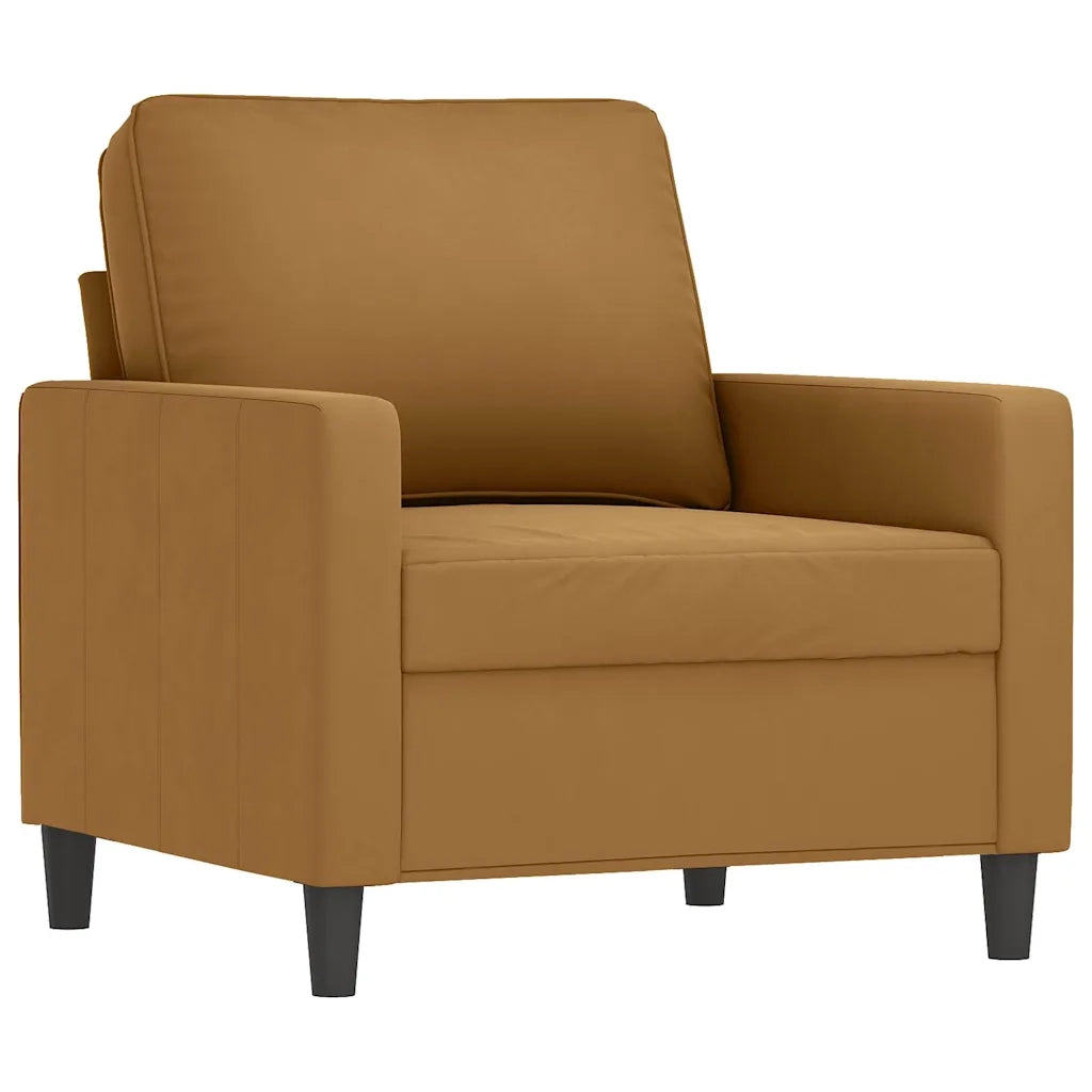 Poltrona Marrone 60 cm Velluto 359186