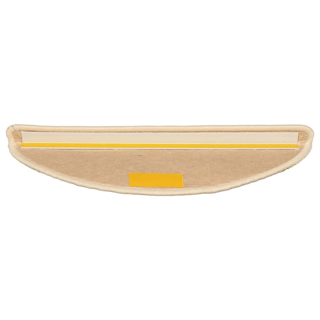 Tappetini per scale 15 pz | Gradini per Scale 56x17x3 cm Beige chiaro Semicircolari
