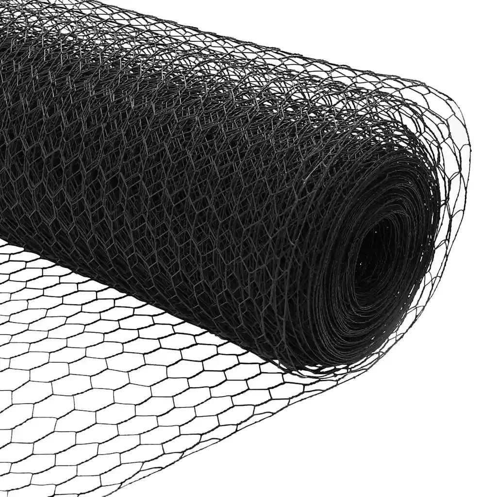 Recinzione da Giardino | Recinzione Esagonale Grigio 0,8 x 50 m PVC