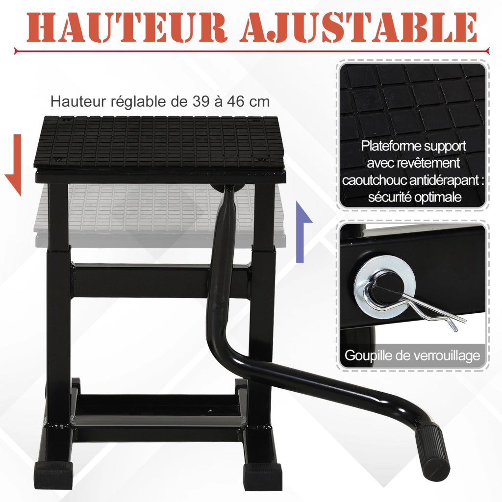 Cavalletto regolabile per moto ¨C Minimal ¨C Nero